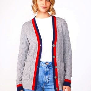 J. SOCIETY Grey Pocketed Cardigan.